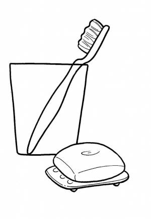 Раскраска Щетка