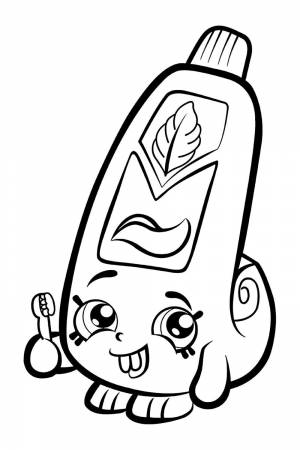 Раскраска Шопкинс Щетка