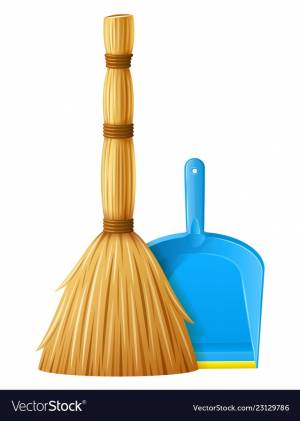 Веник для детей рисунок