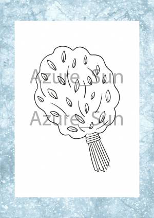 Раскраска, принт для печати Банный веник