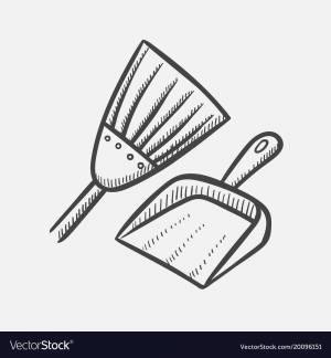 Веник раскраска для детей