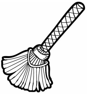 Веник для детей рисунок