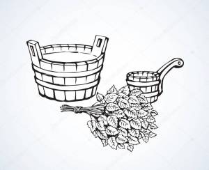 Баня раскраска