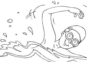 Раскраски Плавать