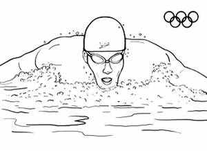 Раскраска Плавание