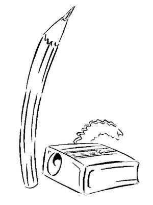 Раскраски Раскраска Точилка и карандаш карандаш