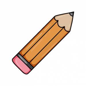 Простой карандаш с моющейся резинкой на конце дудл линейной мультяшной раскраски