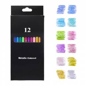 12 цветов металлические цветные карандаши, раскраска, граффити, карандаш для рисования