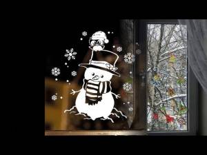 Новый год Как сделать зимний рисунок на окнах