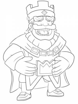 Раскраска Клеш Рояль черно белая онлайн