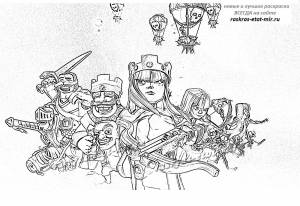 Скачать  и  раскраску Клеш Рояль