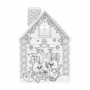 Домик-раскраску «весёлые зверята», 3в1 забияку