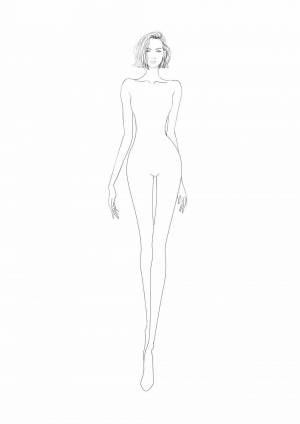 Раскраски Человека в полный рост девушка