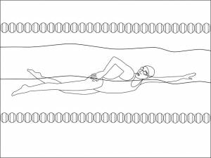 Раскраска плавание 1