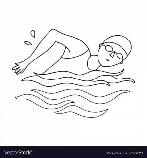 Раскраска плавание