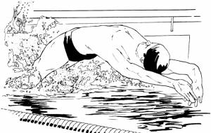 Раскраски плавание