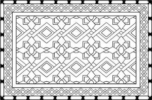 Раскраска Ковер