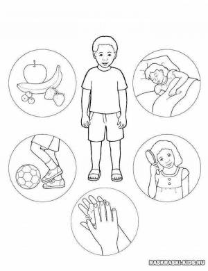 Раскраски Для детей о здоровье и здоровом образе жизни
