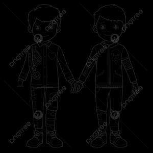 раскраска для мальчика и девочки набросок эскиз рисунок вектор PNG , анатомия человека рисунок, анатомия человека, анатомия человека эскиз PNG картинки и пнг рисунок для й загрузки