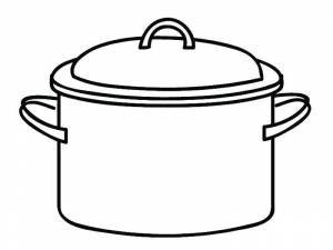 Раскраски Раскраска Кастрюля