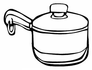 Раскраски Раскраска Кастрюля кастрюля