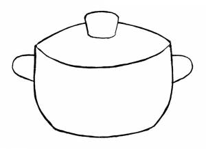 Раскраска Кастрюля