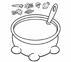 Раскраска Кастрюля