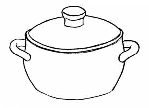 Раскраска Кастрюля