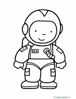 Космонавт» раскраска для детей