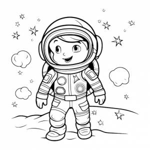 Раскраски космонавты для детей
