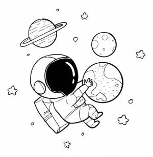 Земной рисунок космонавта