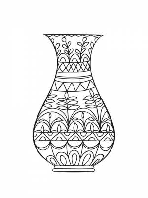 Раскраски Ваза   в формате