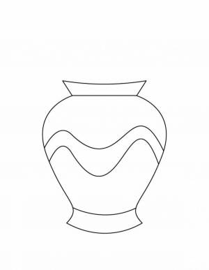 Раскраски Шаблон ваза