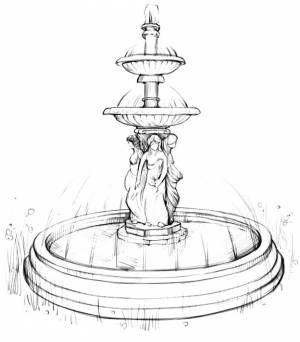 Рисунок фонтан