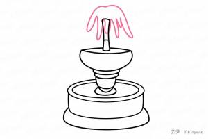 Фонтан рисунок карандашом