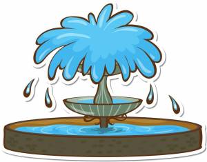 Фонтан рисунок для детей