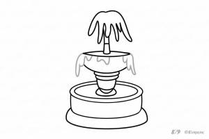 Раскраски Фонтан для детей