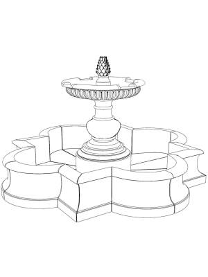 Раскраски Фонтан