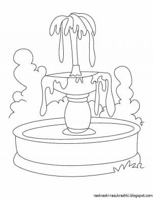 Раскраски фонтан рыбки