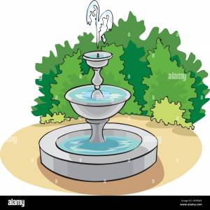 Фонтан осенью