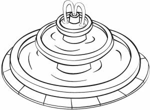Раскраска Фонтан