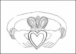 Раскраски корона, Раскраска Тиара с цветами Корона