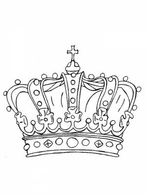 Картинка Корона  раскраску для девочек