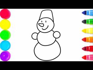 Как нарисовать Снеговика