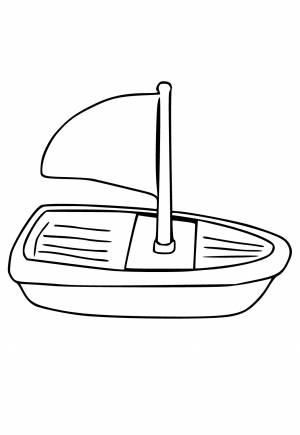 Раскраска Лодка Милый