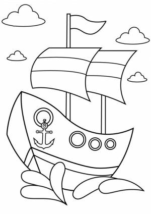 Раскраска Лодка