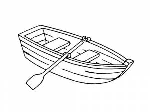 Раскраска с лодкой