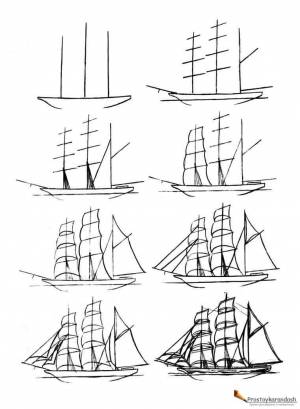 Пошаговые рисунки для детей 5-6 лет