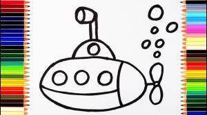 Как нарисовать подводную лодку