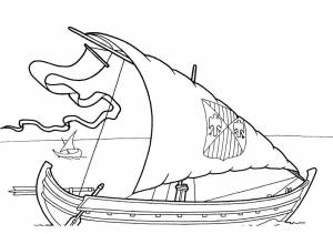 Раскраска Лодка